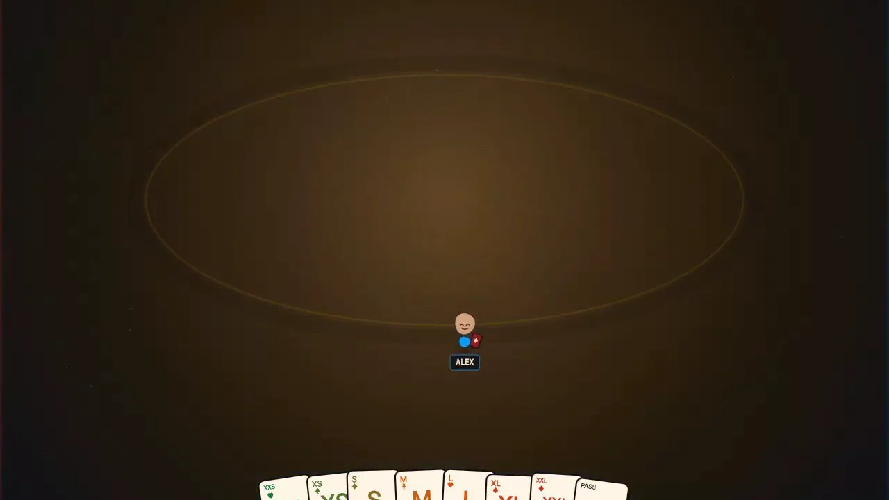Voting types menu showing Fibonacci, T-shirt sizes, and working days decks